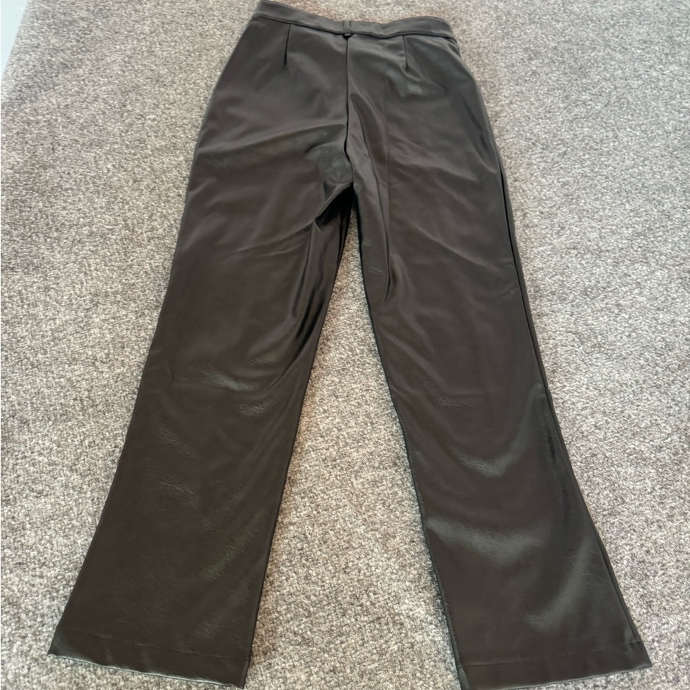 Wildfox Women’s Faux Leather Slit Hem Straight Leg Pants Size‎ Small - Picture 5 of 16